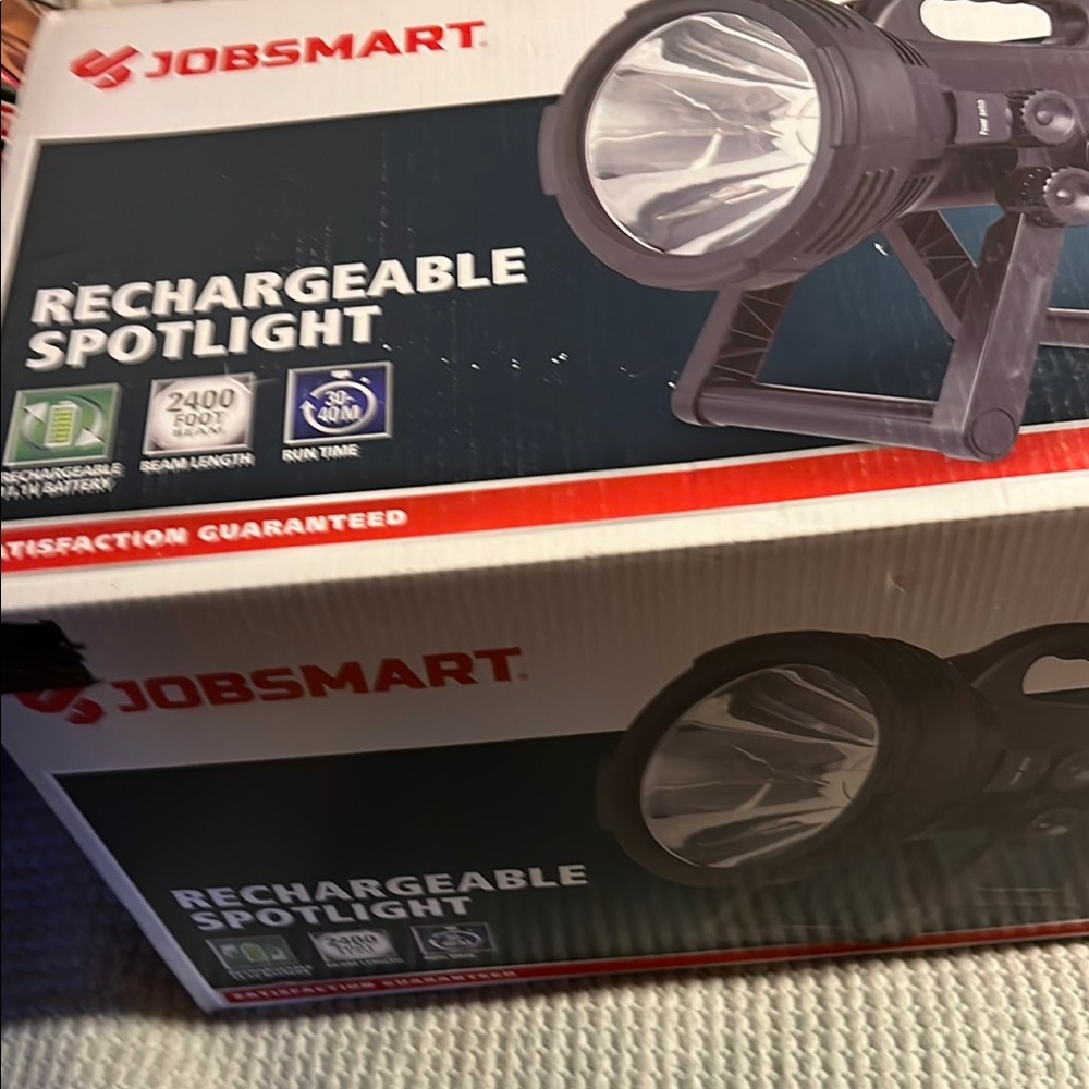 Black Rechargeable Spotlight Ergonomic Design